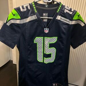 NFL Jersey with Navy and Neon Green Details